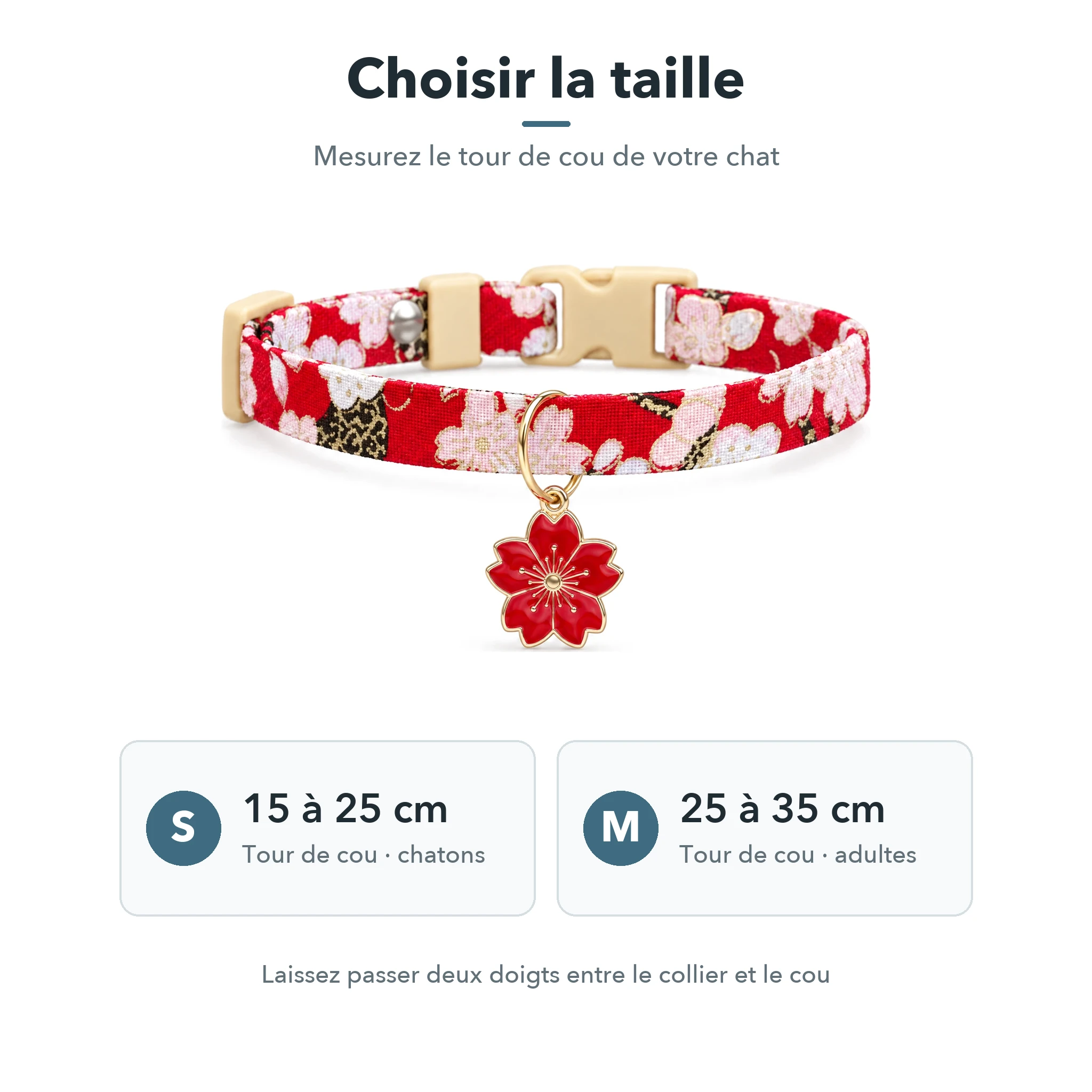 S ou M selon son tour de cou