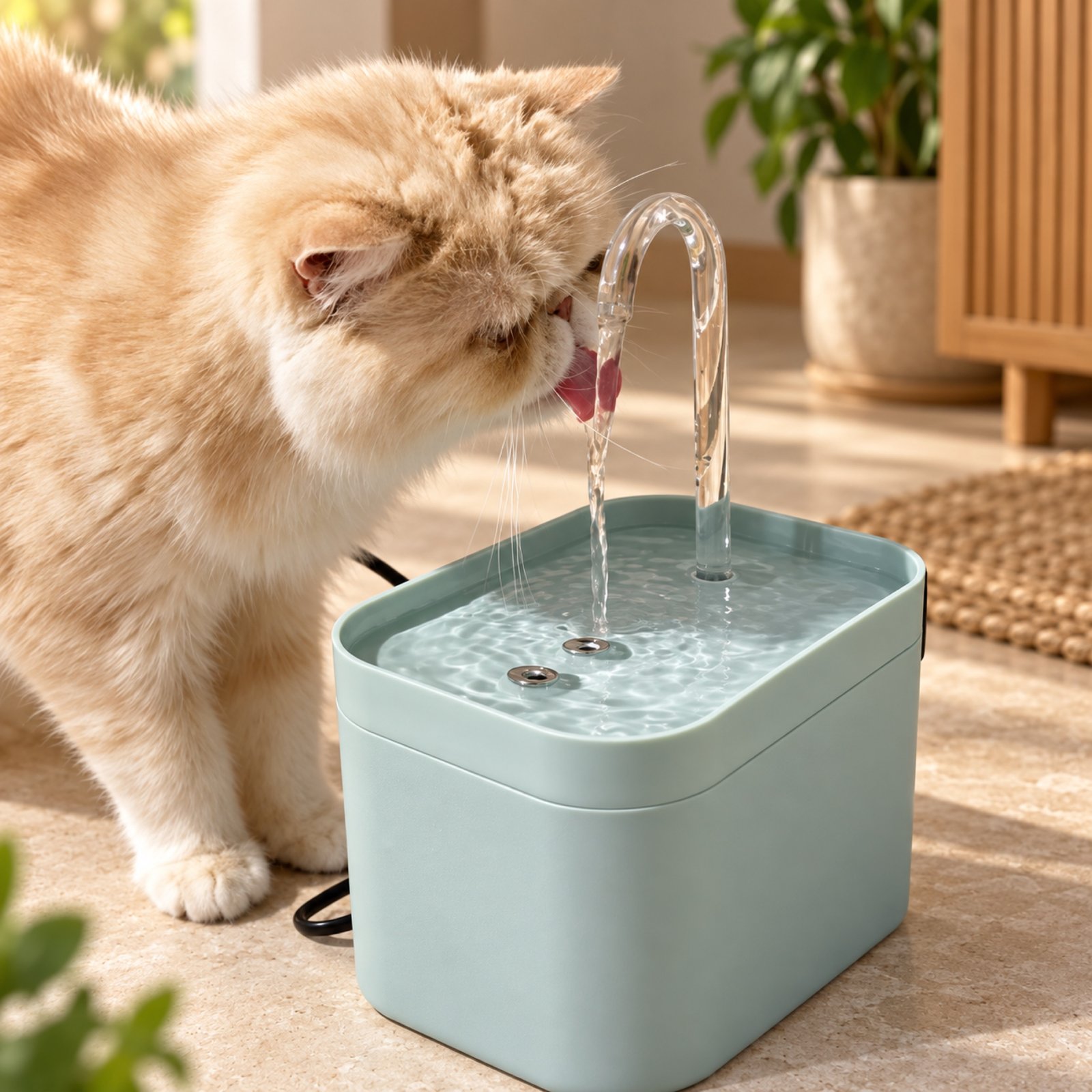 Un petit jet d’eau toujours en mouvement