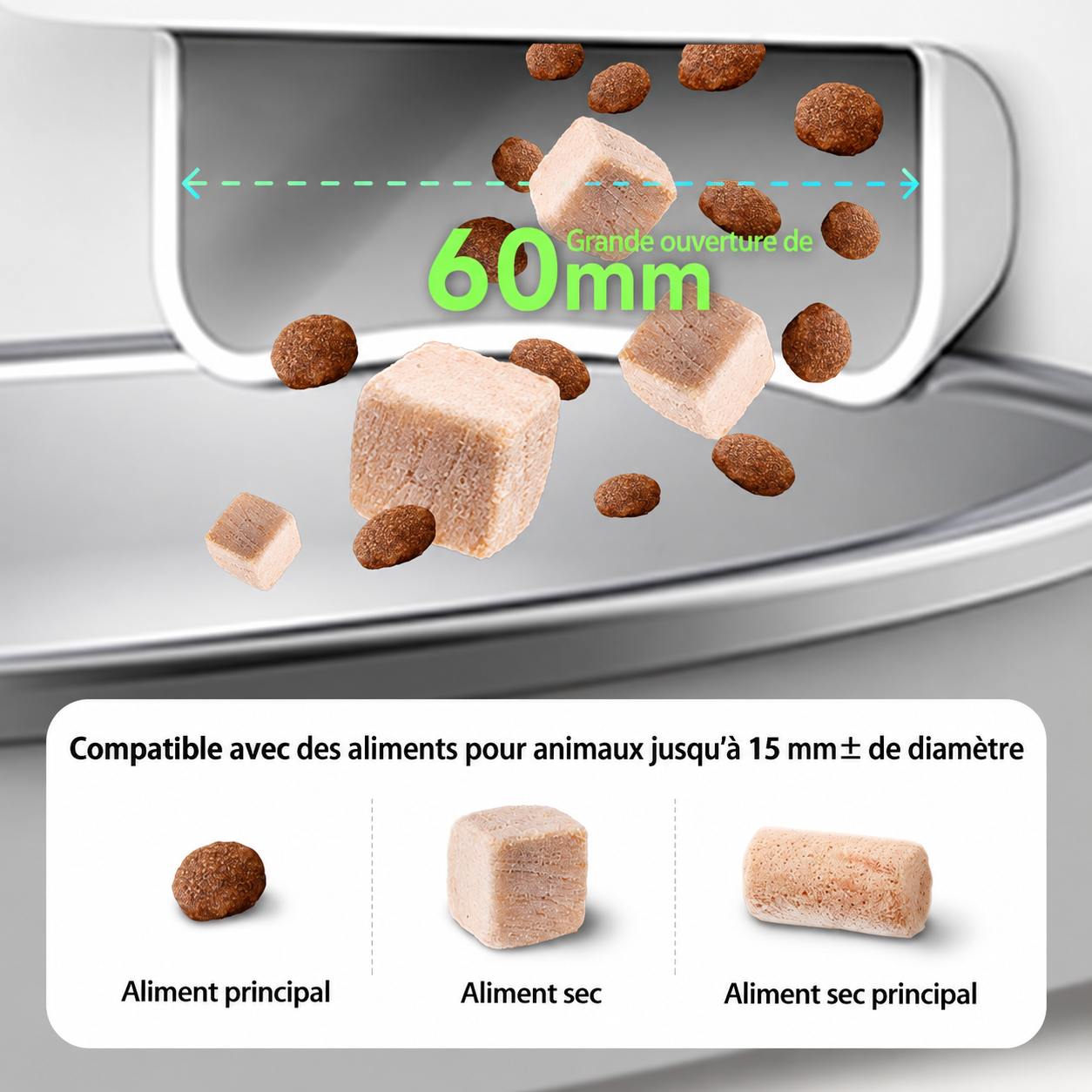 Distributeur de Croquettes avec Caméra 1080P et Wi-Fi