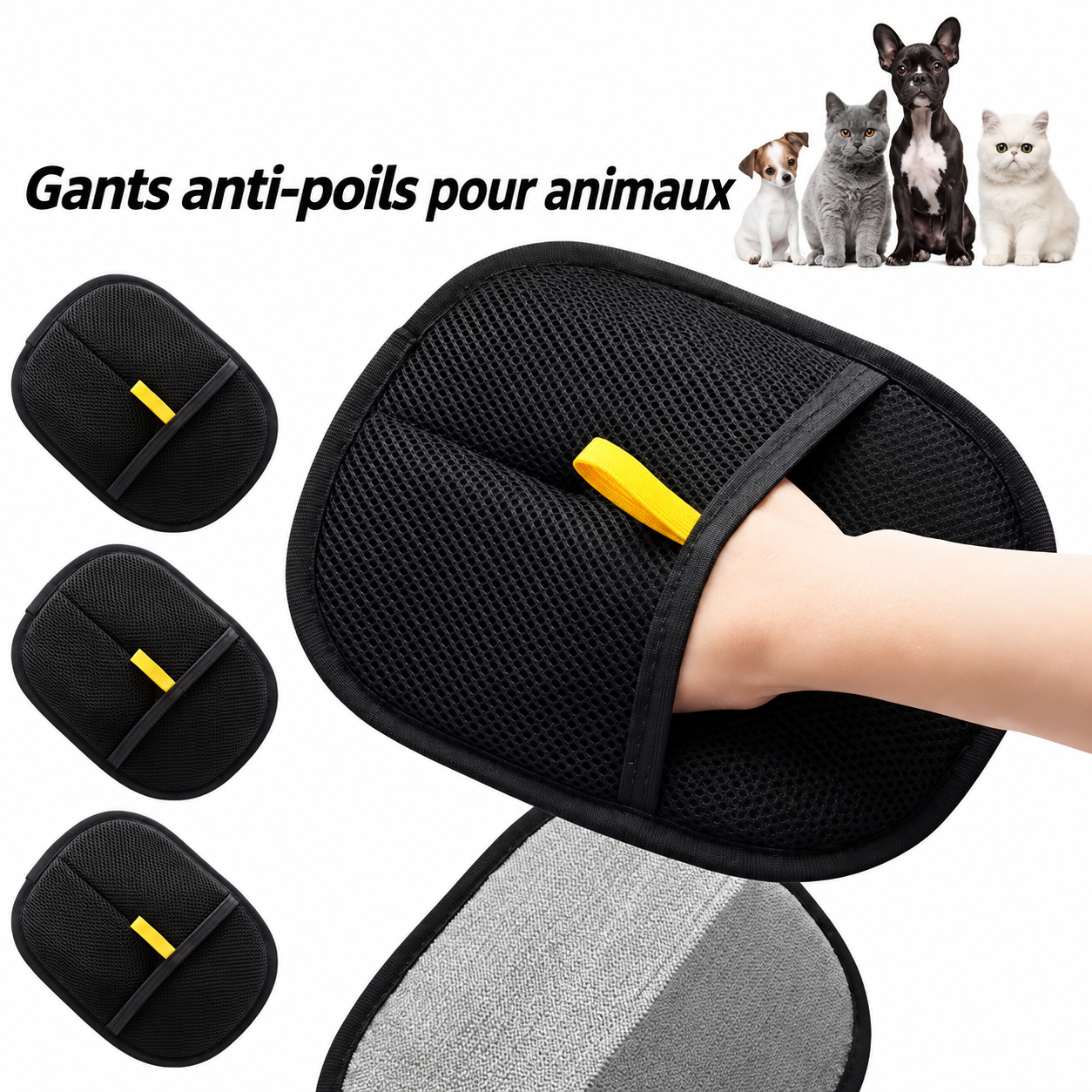 Gant Anti-Poils Réutilisable pour Canapés et Tissus