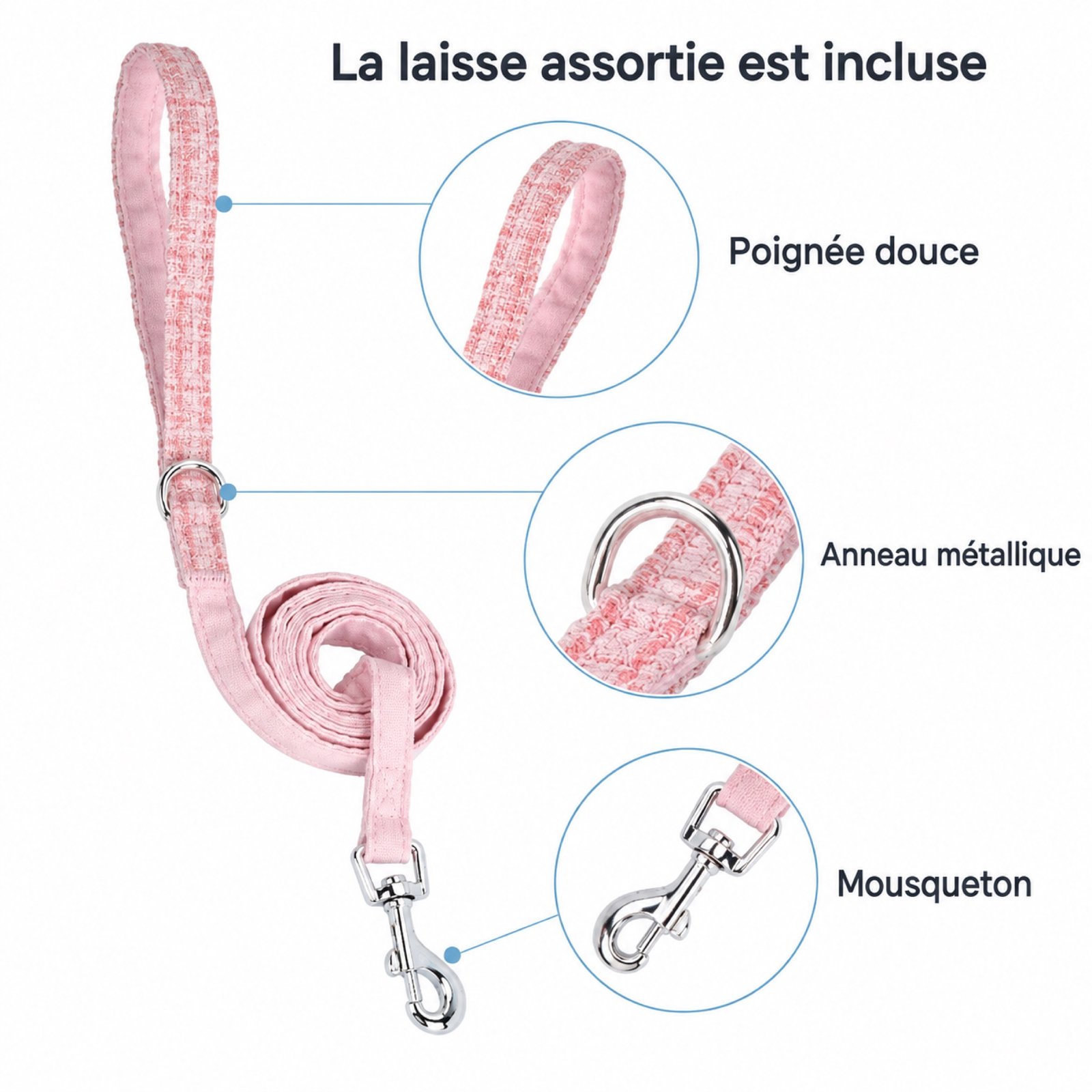 La laisse est déjà incluse