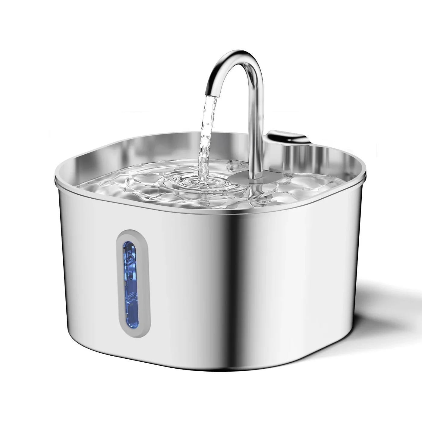 Fontaine à eau pour chat en acier inoxydable 2,2 litres