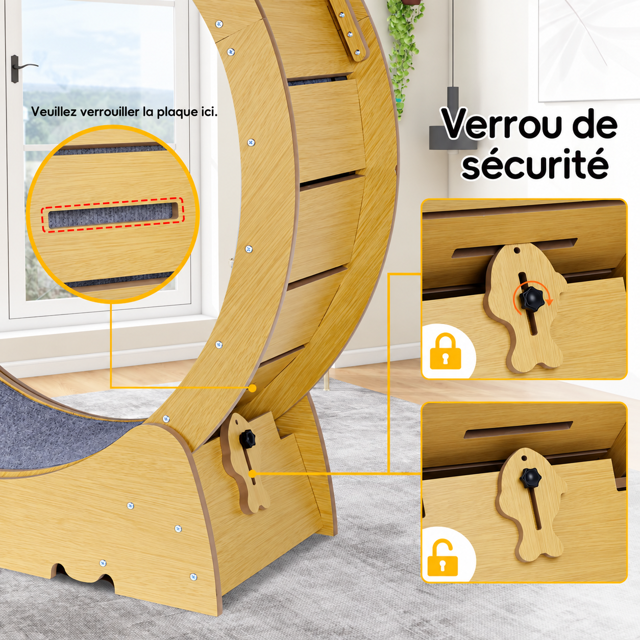 Immobilisez la roue à l’arrêt